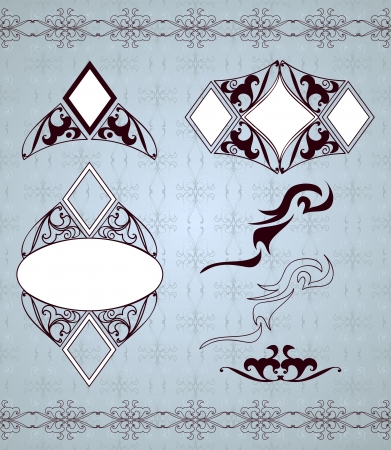 Ornamental frames and sign designs  のイラスト素材