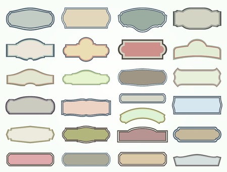 Set of design retro frames のイラスト素材