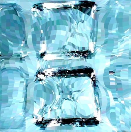 Blue ice cubes  illustrationのイラスト素材
