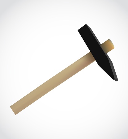 Hammer isolated on white  Vectorのイラスト素材