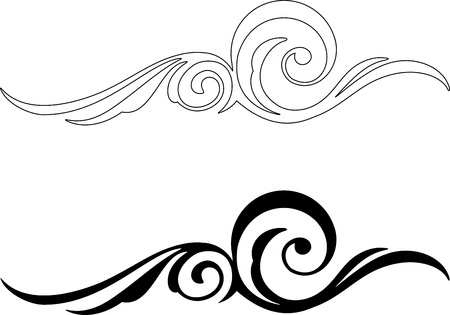 Two Elegance Elements  Vectorのイラスト素材