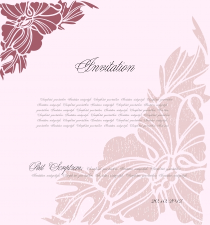 Pink floral background for design  Vectorのイラスト素材
