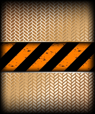 Illustration for Warning stripe with gold texture  Vector - Royalty Free Image