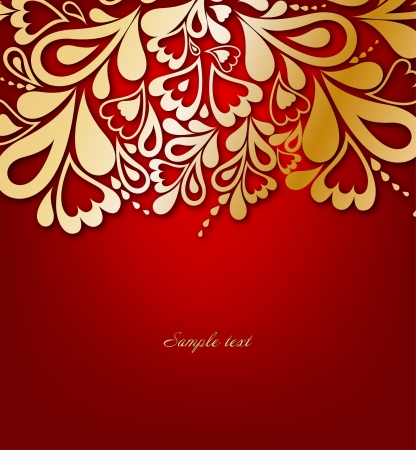 Red Floral Background  Vector illustrationのイラスト素材