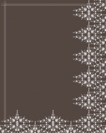 Ornamental frame and pattern  Vectorのイラスト素材