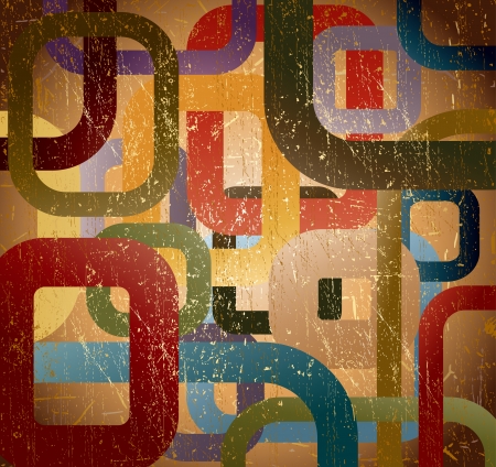 Abstract grunge square on brown background  Vectorのイラスト素材
