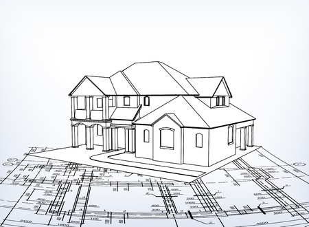 House technical drawのイラスト素材