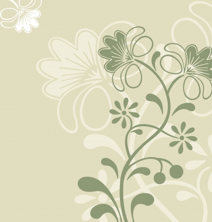 Grey Flower Ornamentのイラスト素材