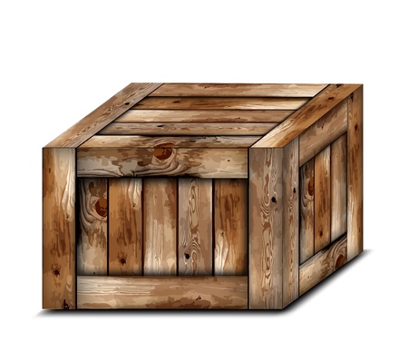 Fragile wooden box のイラスト素材