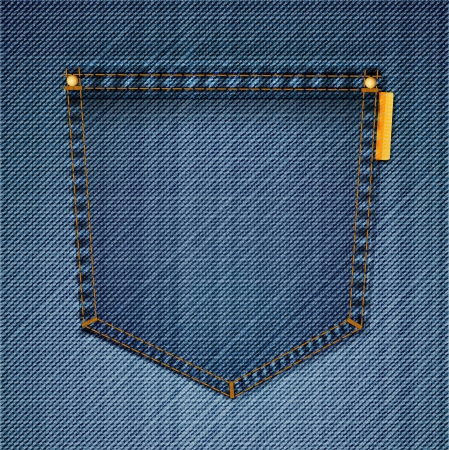 Pocket of blue jeans  Vectorのイラスト素材