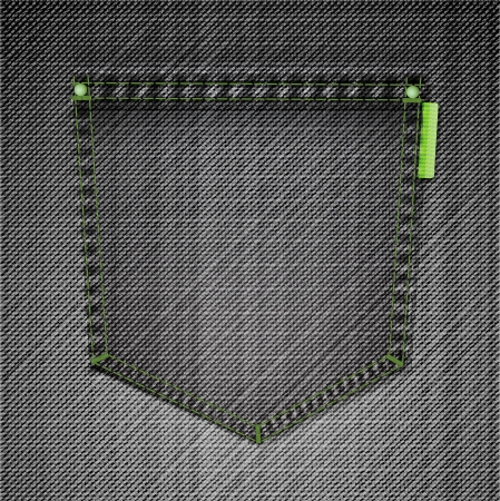 Pocket of black jeans  Vectorのイラスト素材