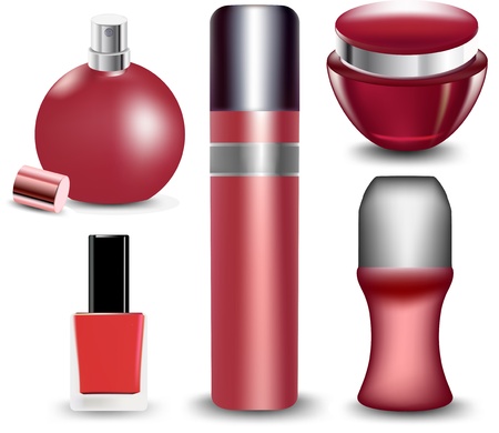 Containers of body care products  のイラスト素材