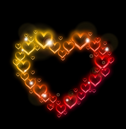 Heart Border with Sparkles   のイラスト素材