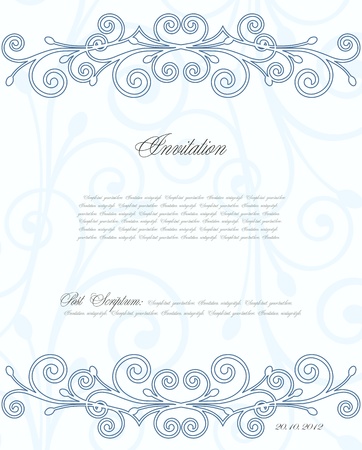 Blue floral background for design   のイラスト素材
