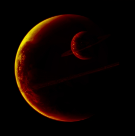 Planet with rings of the cosmos のイラスト素材