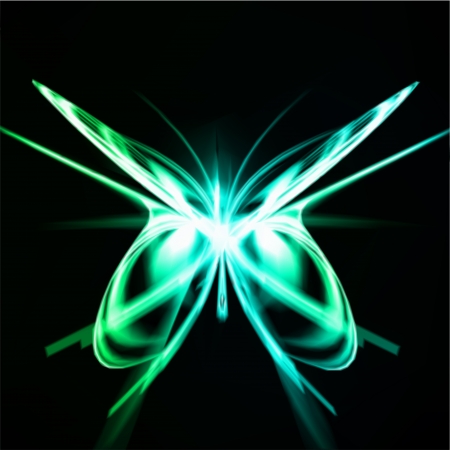 Shiny abstract butterfly, futuristic waveのイラスト素材