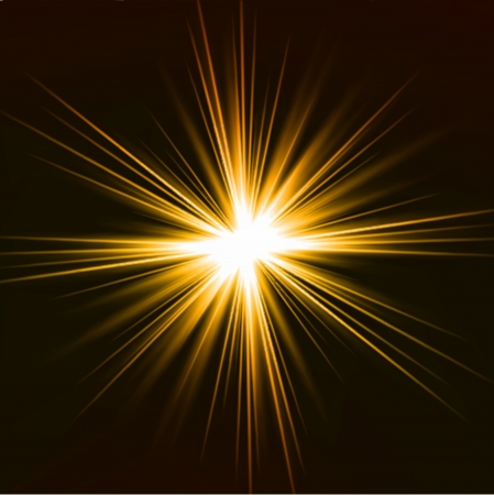 Light flare yellow effect のイラスト素材