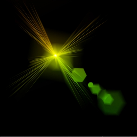 Light flare green effect のイラスト素材