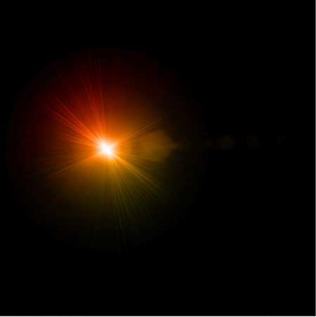 Abstract light flare effect のイラスト素材