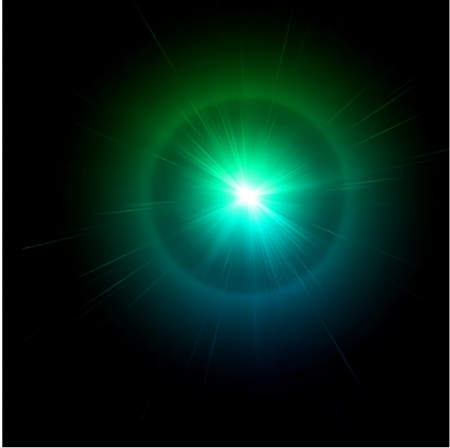 Light flare blue effect のイラスト素材