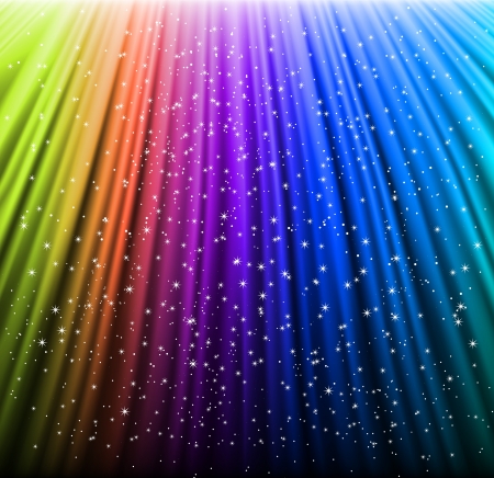 Shine rainbow background with stars のイラスト素材