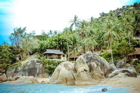 Lamai beach on Koh Samuiの写真素材