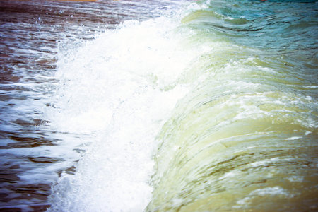 Sand beach and wave
