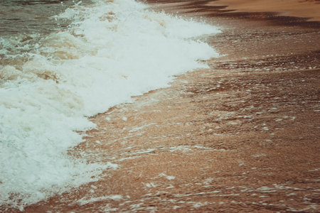 Sand beach and wave