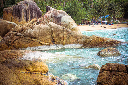 Lamai beach on Koh Samuiの写真素材