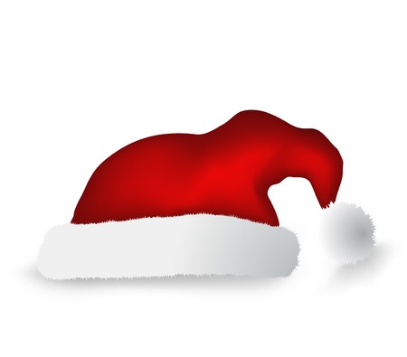 Vector santa hat isolated on white backgroundのイラスト素材