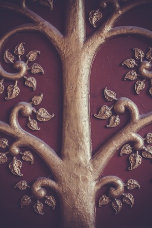 The gold design tree of thai styleの写真素材