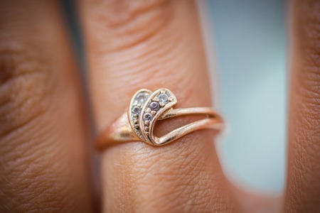 shiny diamond engagement ringの写真素材
