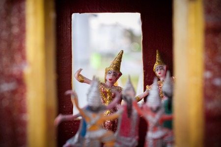 Golden Kinnari in Templeの写真素材