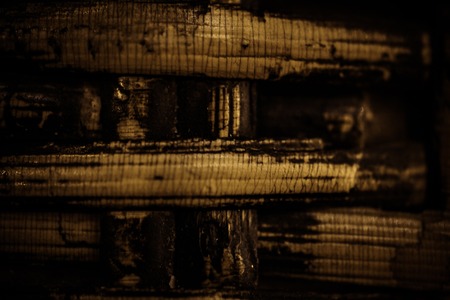 Close up detail view of a wicker basket weaveの写真素材