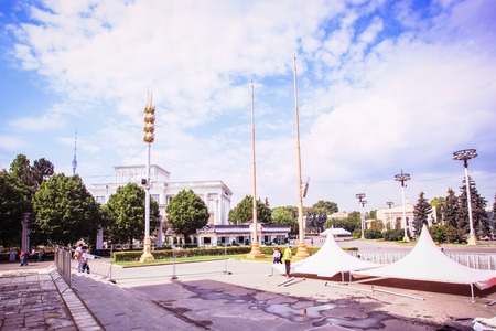 The main pavilion ENEA park in Moscow. Russiaのeditorial素材