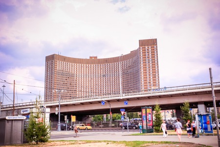 Cityscapes Moscow, business center on the street. Russiaのeditorial素材