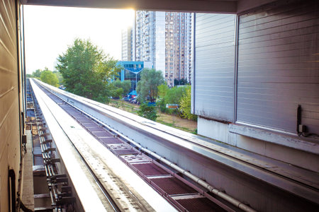 Moscow cityscape with monorail, Russia, East Europe