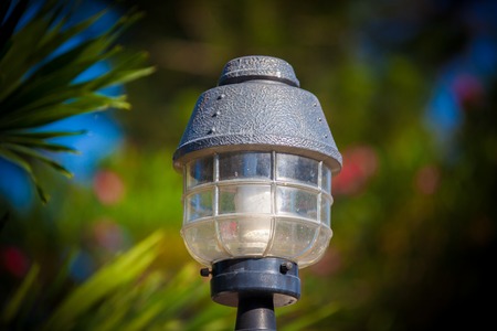 Beautiful lamp lantern in the parkの写真素材