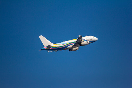 Airplane in the sky