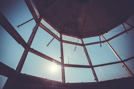 Sea view from a lighthouse top on the seaの写真素材