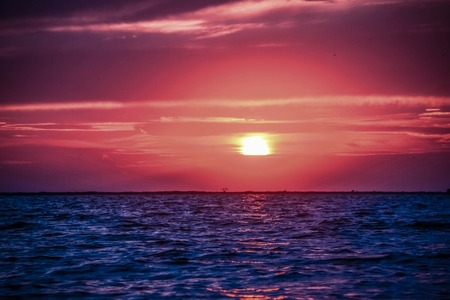 Beautiful sunrise above the seaの写真素材