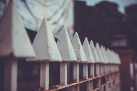 Metal fashion white decorative  fenceの写真素材