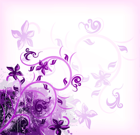 Abstract floral silhouette, element for design. Vector illustrationのイラスト素材