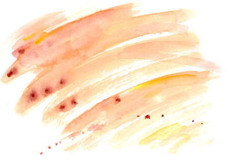 Watercolor blurred background in pink and yellow with splashes.の写真素材