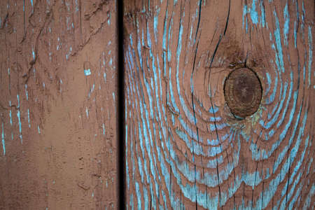 Old wooden planks, painted with blue paint. Abstract background.の写真素材