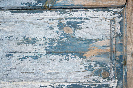 Old blue painted wood texture background. Old grunge wood texture backgroundの写真素材