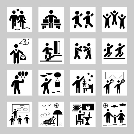 People compositionsのイラスト素材