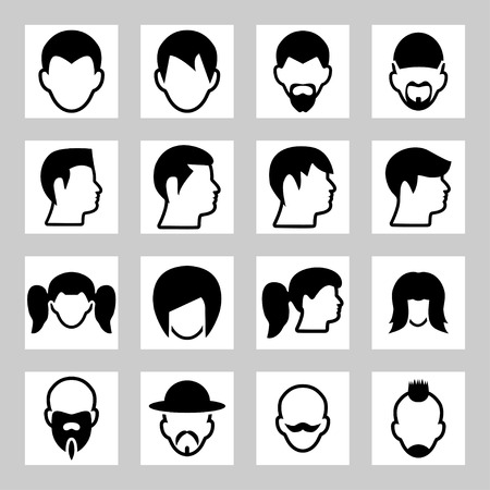 Avatar vector icon setのイラスト素材