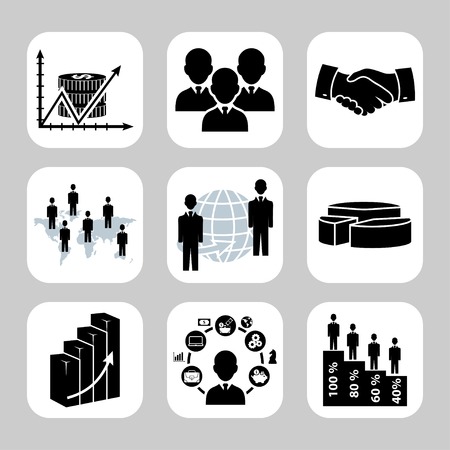 Business and finance vector icon setのイラスト素材
