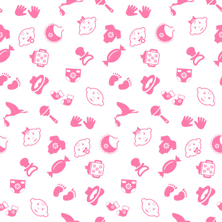 Baby  seamless pattern, vector  backgroundのイラスト素材
